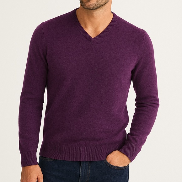 Gap Men’s Cotton Cashmere V-Neck Sweater - Picture 1 of 4